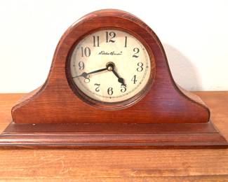 Small wood mantle clock