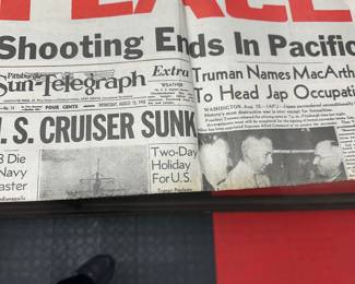 1945 Newspaper, WW2