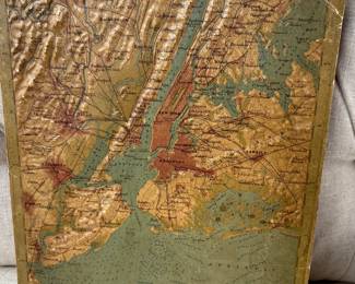Antique relief map, New York 