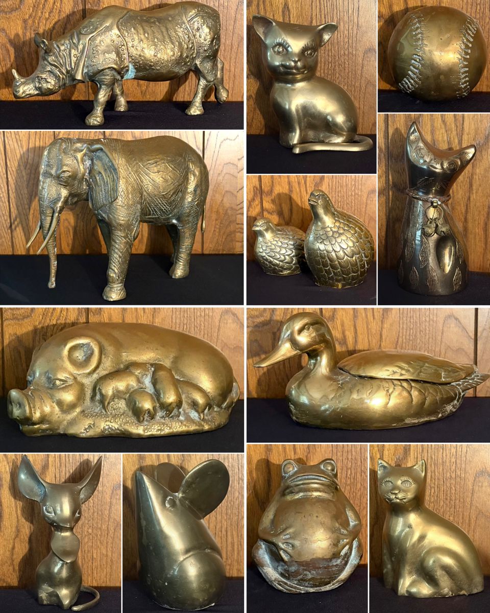 Vintage brass figurines