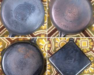 Vintage Griswold cast iron skillets 
