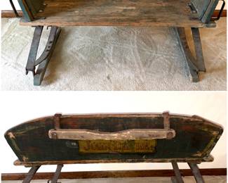Antique John Deere buckboard wagon buggy seat