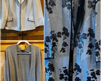 Etcetera women’s blazer, Lafayette 148 New York over coat and 100% cashmere Eileen Fisher sweater. 
