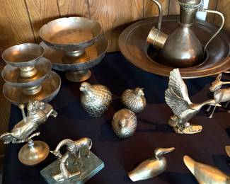 Vintage brass figurine collection 