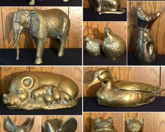 Vintage brass figurines 