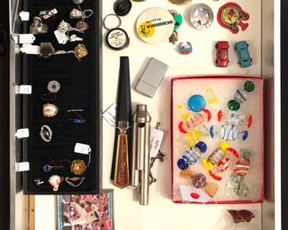 Vintage rings and jewelry, and  Murano style hand blown candies