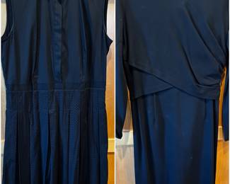 Two Lafayette 148 New York black dresses. 