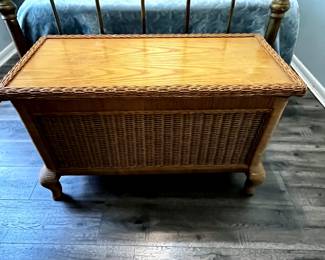 Wicker Chest Blanket Storage