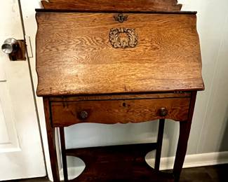 Antique Oak Secretary Desk