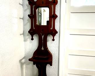 Compact Primitive Hall Tree With Mirror&nbsp;