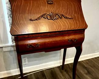 Gorgeous Ornate Oak Secretary desk