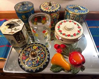 Decorative Storage Containers Vintage Mirror