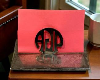 Leonore Doskow Sterling Place Card Holder