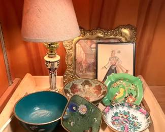 Vintage Decor Bowls, Plates, Lamp  Other Small Finds 