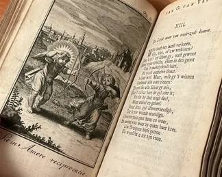 Antique Book THE GODLOVING SOUL SHOWN IN SYMBOLS BY HERMAN HUGO AND OTTO VAN VEEN