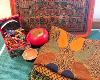 Lacquerware Tray, Pashmina Other Pieces