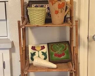 Bamboo Shelf And Decorative Tiles