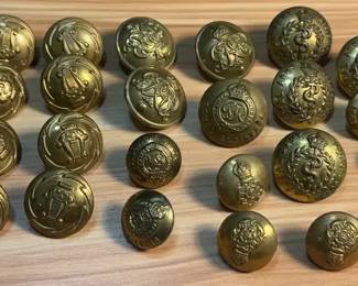 Vintage Military Uniform Buttons