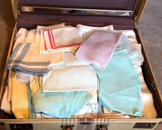 Suitecase Full of Vintage Linens