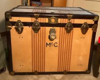 Vintage Oshkosh Chief Steamer Trunk