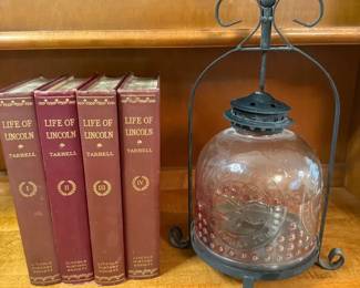 4Vol. Set The Life of Abraham Lincoln Ida M. Tarbel, Glass Lantern 