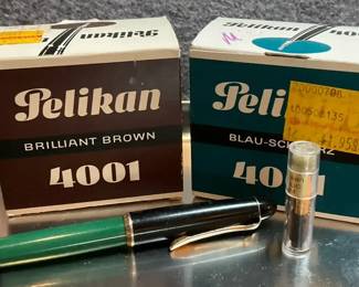 Pelikan 120 Special Edition GreenBlack Fountain Pen  Ink