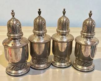 Floret by MueckCary Sterling Salt  Pepper Shakers