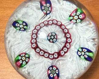 Millefiori Glass Paperweight