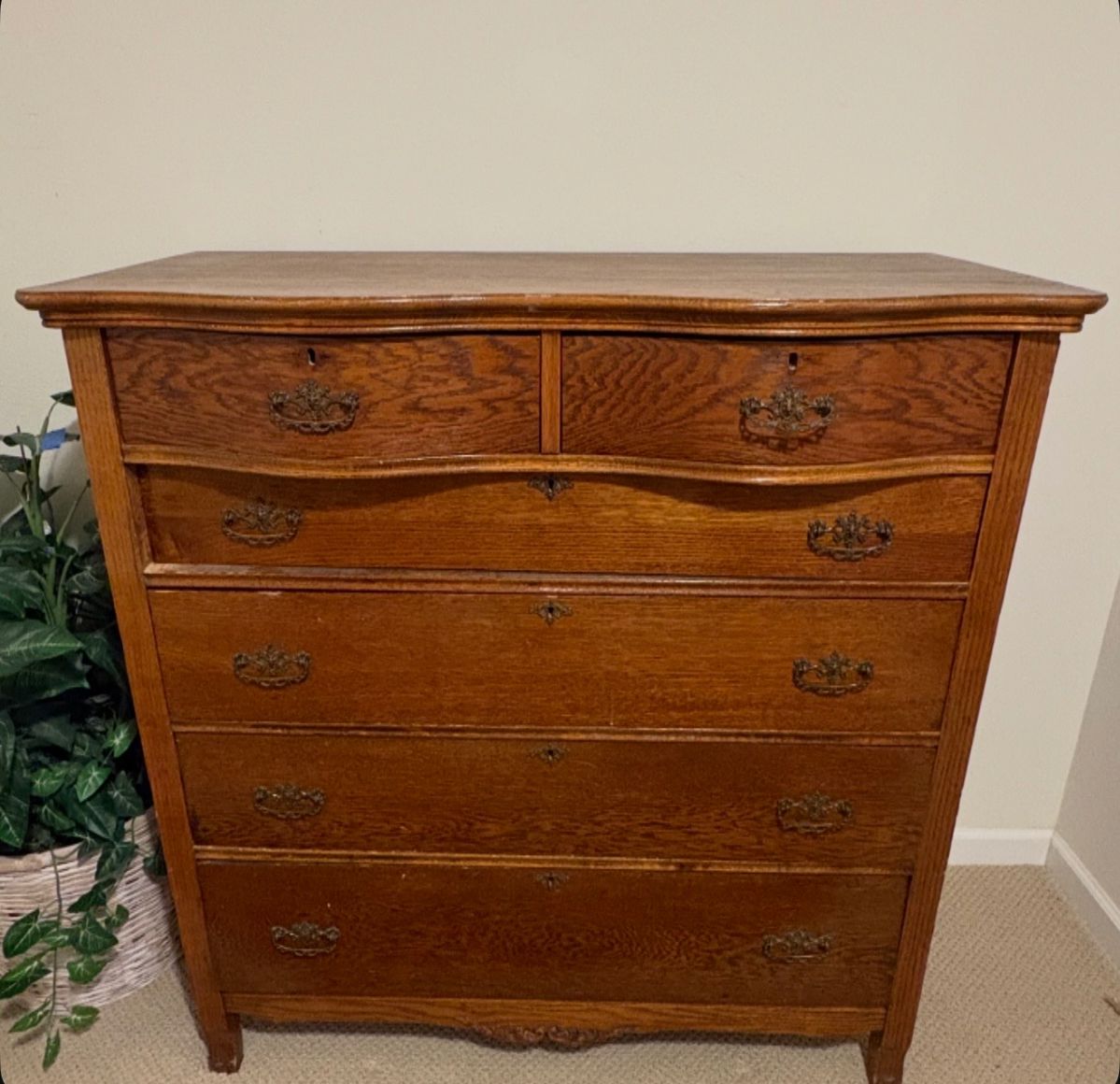 Antique Oak Chest of Drawers 