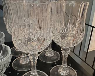 Cristal d'Arques Longchamp wine glasses 