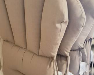 MoNiBloom water-resistant cotton lazy chair cushion in beige.