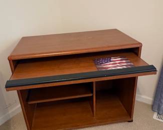 Rolling Wood Computer Desk