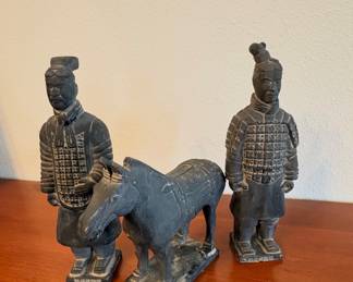 replicas of the famous Chinese Terracotta Warriors and Horse figures.