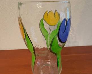 Vintage 5th Ave hand painted vase 