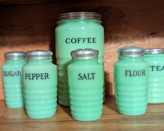 Jadite Seasoning Jars Shakers