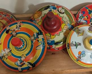 Tin Toy Spinning Tops