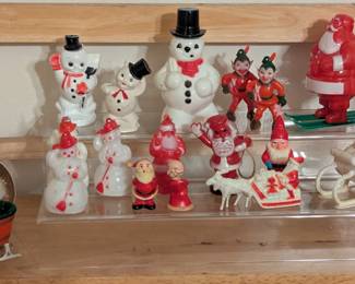 Celluloid Figurines, Vintage Christmas