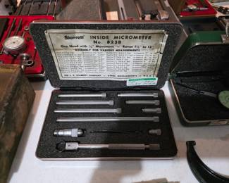 Starrett No. 823B tubular inside micrometer set