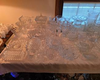 Vintage Fostoria Glass American Clear pattern clear crystal glass.