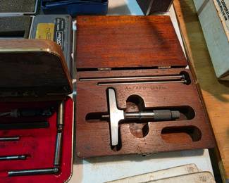 MACHINIST TOOL LATHE MILL Machinist Lufkin Depth Gage in Box
