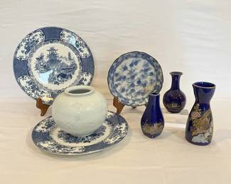 Blue White  Gold Decor