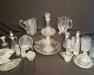 Assorted Pattern Glass And Crystal