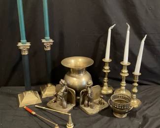 Brass Candle Holders And More