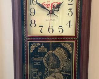 003 Lady On Glass Coke Clock