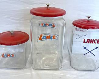 Vintage Glass Lance Jars