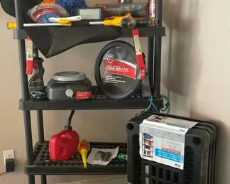 Car Tools And Plastic Shelving