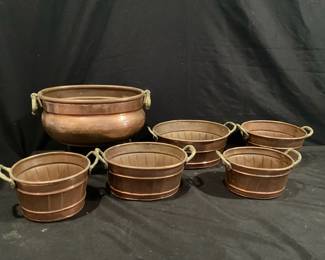 Vintage Copper Planters 