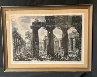 Roman Ruins Etching