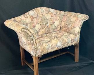 ChippendaleStyle Upholstered Settee
