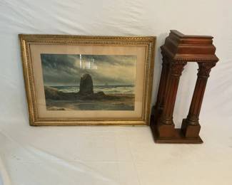 Scottish Coastline Print Display Column